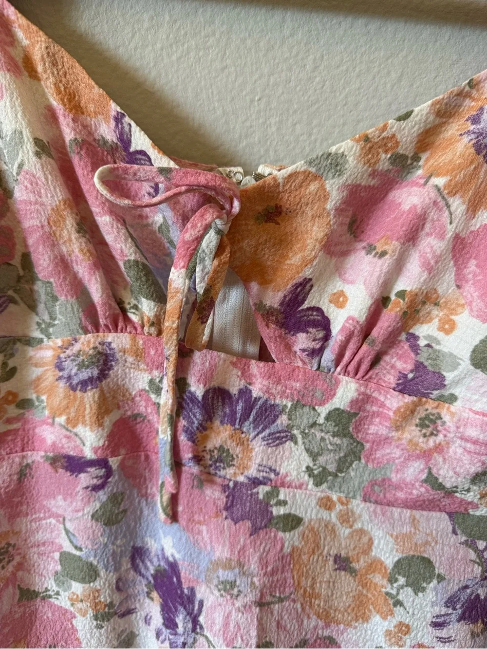 City Studio Pastel Floral Puff Sleeve Mini Dress Size 1